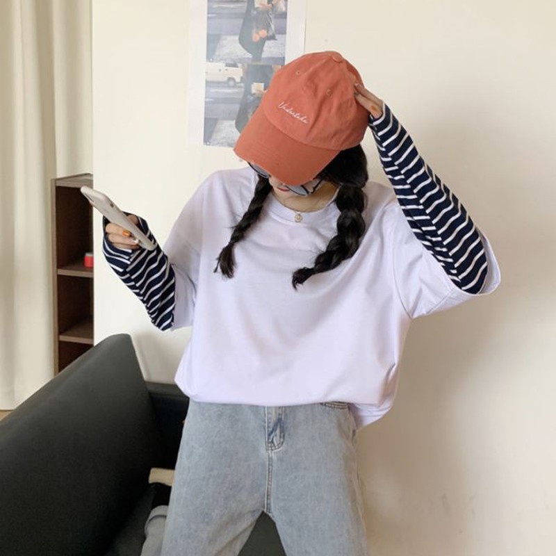 Caspa รุ่น LST-03 เสื้อยืดคอกลมแขนยาวสกรีนลาย เสื้อยืดแฟชั่นผู้ชาย สามารถใส่ได้ทั้งผู้หญิงผู้ชาย เสื