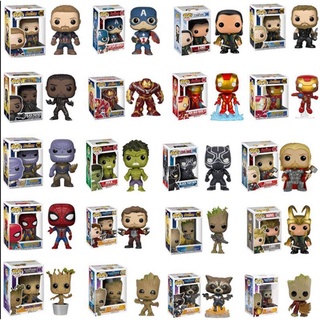 ฟิกเกอร์ Funko Pop Marvel Avengers 4 Captain America Iron Man Spider Man Thor Thanos สําหรับตกแต่งบ้าน