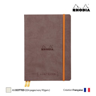 Rhodia Goalbook (A5) Dotted Soft Cover (Chocolate) - สมุดโน๊ตปกอ่อน Rhodia ขนาด A5 ลายจุด สีช็อคโกแลต