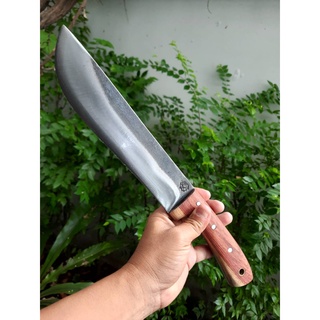 มีดมาเชเต้ (Machete) มาเชเต้ สปาต้า มีดใบตาย มีดเหน็บ มีดเดินป่า มีดแคมป์ 9.5 ” S50C full tank ผิวไฟ ด้ามไม้ประดู่