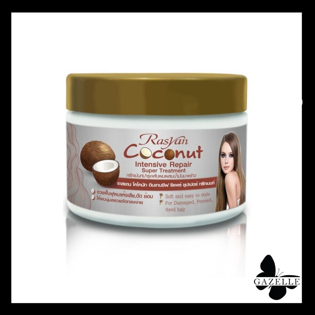 Rasyan coconut Intensive Repair Super Treatment Isme[250ml.]ทรีทเม้นท์บำรุงผมผสมน้ำมันมะพร้าว