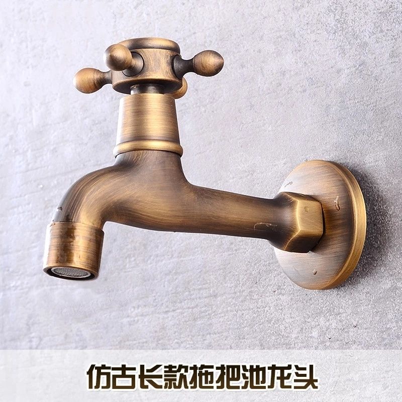 ก๊อกน้ำเครื่องซักผ้าย้อนยุคสไตล์ยุโรป ก๊อกน้ำทองแดงแบบเปิดอย่างรวดเร็วทั้งหมด  faucet คุณภาพดี - รูปที่ 7