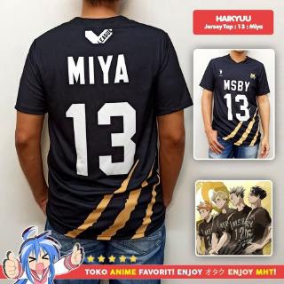 เสื้อยืดลายกราฟฟิก anime haikyu msby สีดํา