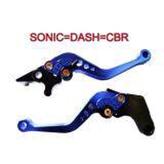 A มือเบรดมือครัช มือเบรคมือครัชแต่ง ปรับระดับ ใส่ SONIC=DASH=LS=CBR สีน้ำเงิน CNC