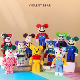 ตัวต่อเลโก้ BearBrick หมีพู Toy story Joker แบบเฟือง ไซส์ใหญ่ 30+ ซม.