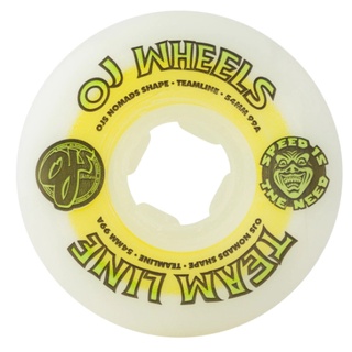 OJ | 54mm 99a Team Line Original White Yellow/Green Hardline Skateborard Wheels