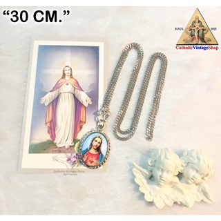 สร้อยสแตนเลส พระหฤทัยพระเยซูเจ้า (The Sacred Heart of Jesus) สร้อยพระเยซู  Jesus Necklace Catholic คาทอลิก ศาสนาคริสต์