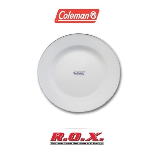 COLEMAN JAPAN ENAMEL PLATE จานแคมป์ปิ้ง จานพกพา