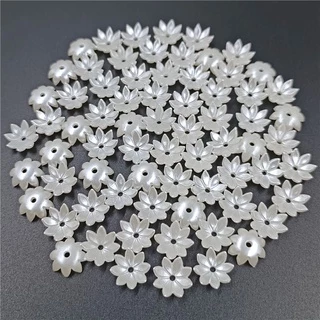 ลูกปัดไข่มุกเทียม อะคริลิค ABS สีขาว สําหรับทําเครื่องประดับ DIY 50 100 ชิ้น