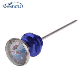 Dovewill  Silver Oil Tank Dipstick Temperature Gauge for 110cc 125cc Dirt Pit Bike