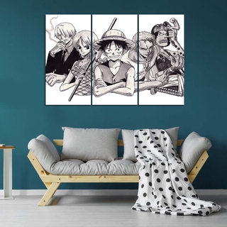 Japanese Anime One Piece Wallpaper Oil Painting Wall Art Canvas Wall Stickers Wall Cover Luffy Zoro Sanji Artwork Room D ราคาท ด ท ส ด