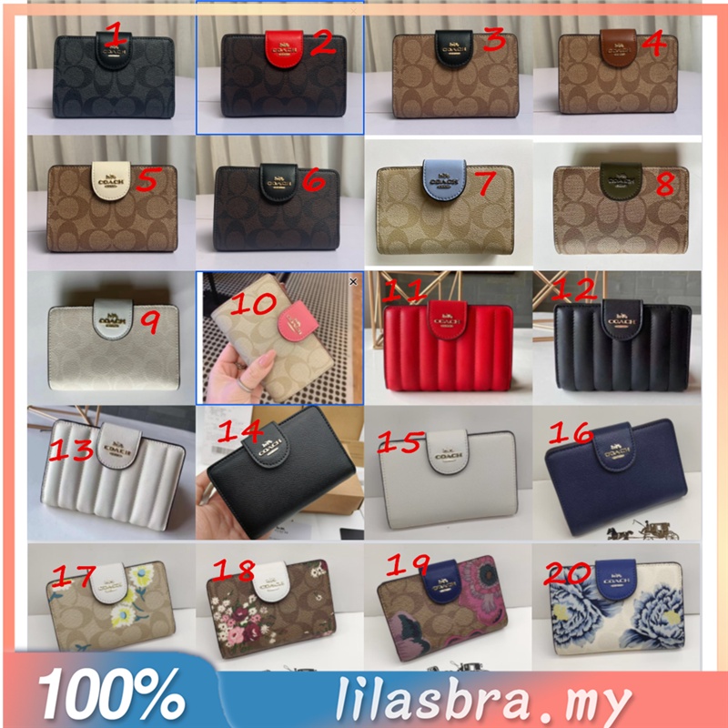 C0082 6390 C3454 C3375 C3452 C3453 3773 CH สไตล์ใหม่ MEDIUM CORNER ZIP WALLET IN SIGNATURE CANVAS