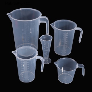 HabitatPort Plastic Measuring Cup with Scale Handle Transparent Measuring Cups Nesting