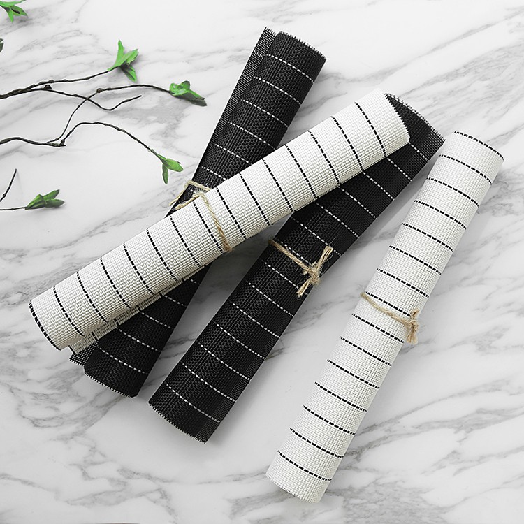 Metallic Leaf Placemats,Stain Resistant Washable PP Mats,NonSlip Place