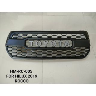 หน้ากระจัง/กระจังหน้า กระจังหน้า TOYOTA HILUX REVO ROCCO 2018 TRD GRILLE WITH TOYOTA SILVER LETTER #HM-RC-005