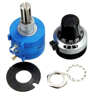 kiss*10K 1Pc Ohm 3590S-2-103L Potentiometer With 10 Turns Counting Dial Rotary Knob