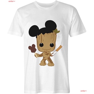 tshirtเสื้อยืดคอกลมฤดูร้อนenter~ ผู้ชายและผู้หญิง Baby #Groot Shirt #Groot #Disney Ears T-Shirt #Avengers Galaxy Guardia