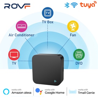 Rovf Tuya Smart Life APP WIFI เซนเซอร์อุณหภูมิและความชื้น + รีโมทคอนโทรลอินฟราเรด สากล