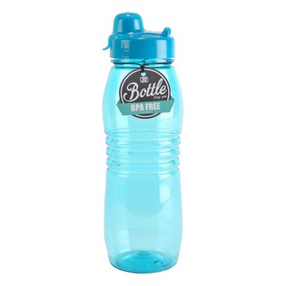 ✨HOT Item✨ กระบอกน้ำพลาสติก กระบอกน้ำใส กระบอกใส่น้ำ PET 1.2 ลิตร 3818 สีฟ้า PET WATER BOTTLE 3818 1.2L BLUE ที่ใส่อาหาร