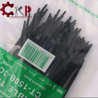 CABLE TIE เคเบิ้ลไทร์ สีดำ มีขนาดให้เลือก 4" 6", 8" บรรจุ 100เส้น/แพค