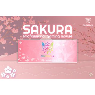 💥💥พร้อมส่ง💥💥 แผ่นรองเม้าส์ สีชมพูหวาน Onikuma Gaming รุ่น Sakura Mousepad Pink