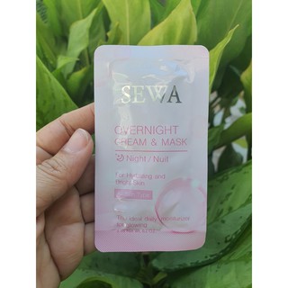 Sewa OverNight Cream&amp;Mask เซวา โอเวอร์ไนท์ ครีม แอนด์ มาส์ก [6 ml.]เซวาซองชมพู จำนวน 1 ซอง