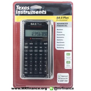 เครื่องคิดเลขทางการเงิน Texas Instruments TI BA II Plus (Professional)  New Model แพคUSA แถมซองหนัง