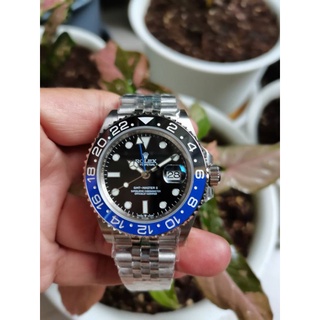 Rolex Gmt Batman มือ 1 ประกัน 1 ปีเต็ม -สีขอบร่องตัวเลขชัดลึกมากแบบ Gen สุด-เครื่อง 3285 แฮกเข็มสั้นตั้งวันแยกอิสระได้