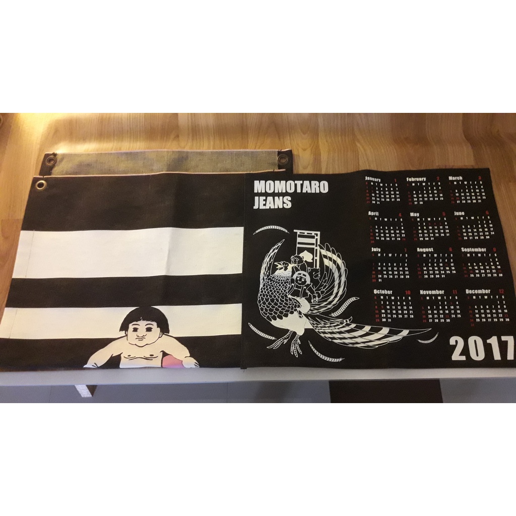 Momotaro วัสดุยีนส์ Banner และ ปฎิทิน 2017 ทุกชิ้นเป็นของใหม่ แท้