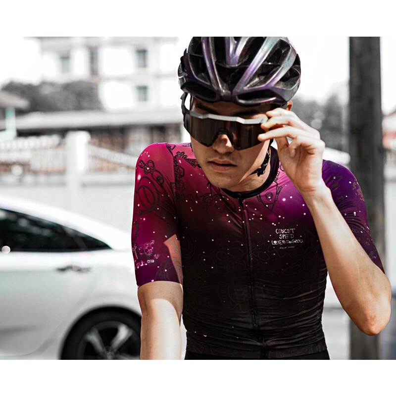 Cspd CONCEPT SPEED LTDG Jersey Starry Sky เสื้อปั่นจักรยาน Areo Fit Race Cut 3 กระเป๋าด้านหลังซิปเต็