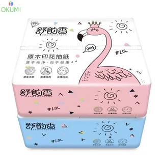 OKUMI_SHOP กระดาษทิชชู่ เอนกประสงค์ หน้า กระดาษทิชชูพกพา กระดาษทิชชูไร้สารอันตราย ไม่มีสารเรืองแสง Small F(1ห่อ)