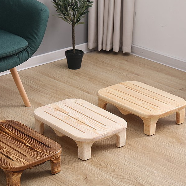 Footstool Solid Wood Small Stool Living, Small Wooden Footstool