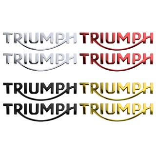 สติกเกอร์สะท้อนแสง ลายโลโก้ TRIUMPH 3D สําหรับติดตกแต่งล้อรถมอเตอร์ไซค์ DAYTONA 600 650 765 675 2 ชิ้น