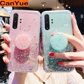 for Samsung Galaxy S20 Fan Edition M51 M31 M21 M11 M30s M10s M20 A01 Core Bling Glitter Sequins Silicone Case Luxury Foil Powder Soft Cover Crystal Protective Flexible Shine Phone Casing for Galaxy S20Fan M 11 21 31 51 20 10s 30s POP Socket Popsocket