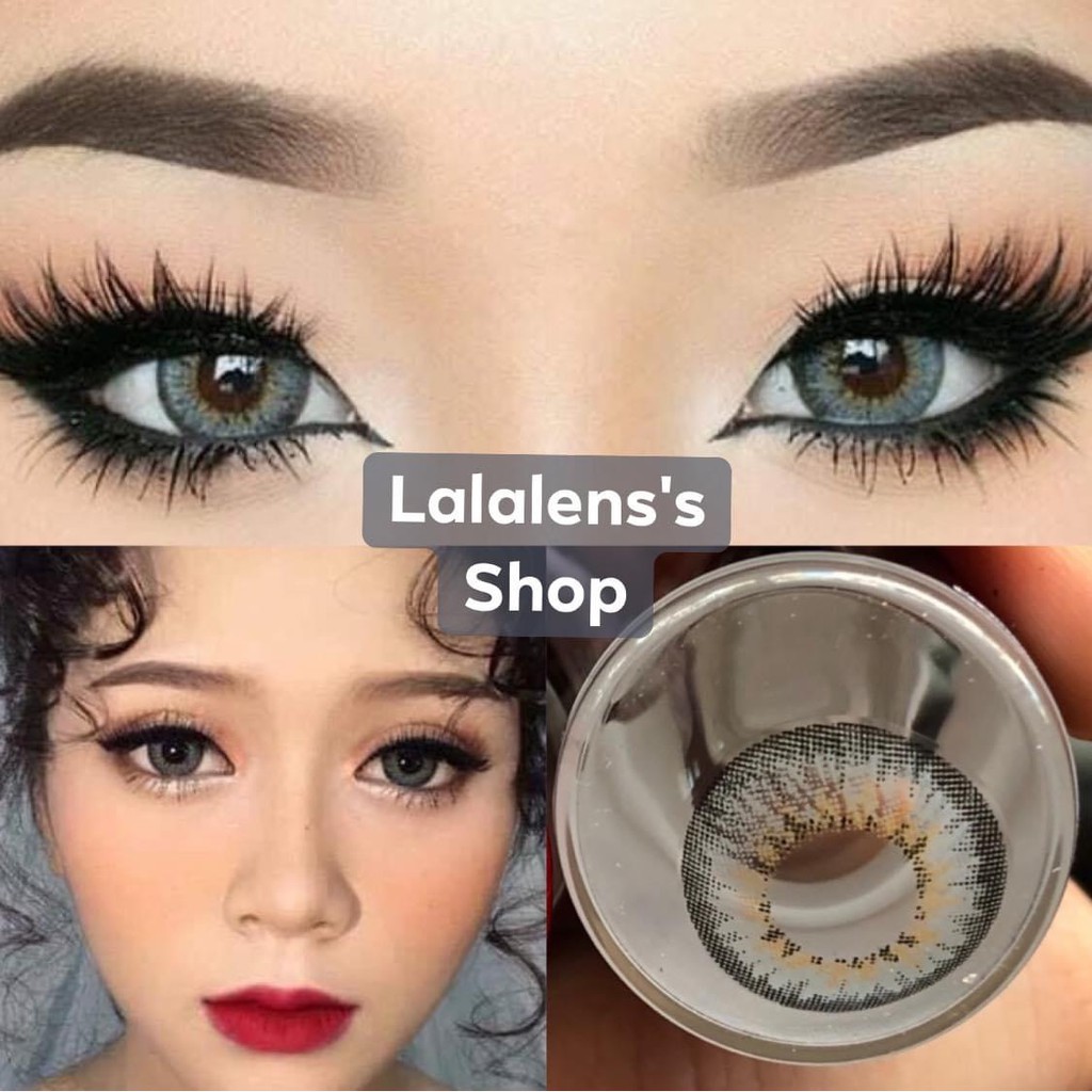 **ส่งของทุกวัน** บิ๊กอายสายแบ้ว3โทน ฝาแดง Puffy gray เลนส์ตาโต 3โทน ใส่แล้วแบ๊วมากก ดูปังมาก ใส่แล้วหวานๆ บิ๊กอายฝาแดงม