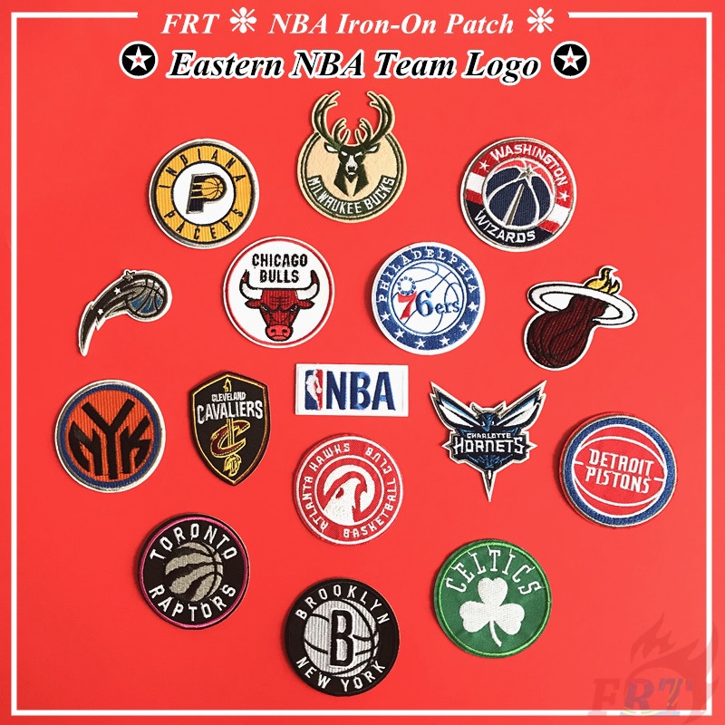 nba - eastern team แผ่นผ้าเย็บปักลาย diy สําหรับเย็บปักตกแต่งเสื้อผ้า 1 ชิ้น