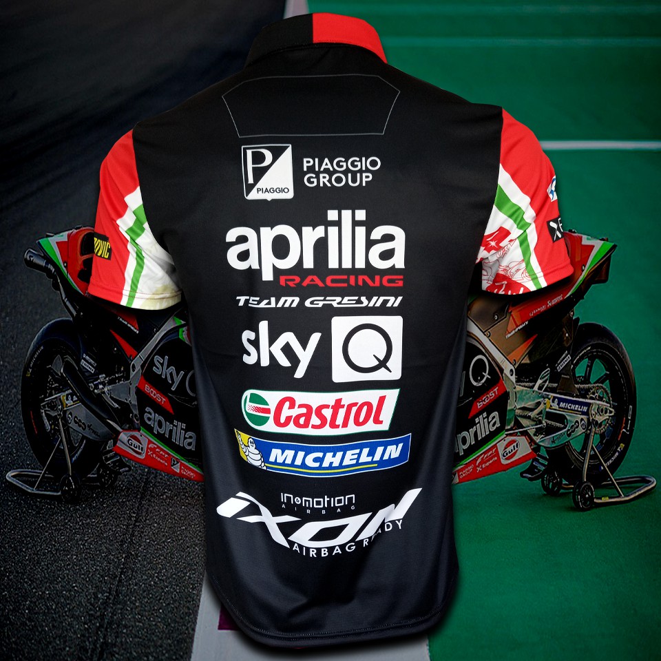 เสื้อโปโล โมโตจีพี Polo MotoGP เสื้อทีม Aprilia Racing Team Gresini  โปโล-มอเตอร์ไซค์ #MG0058 รุ่น Aleix Espargaró (โปโล) | Shopee Thailand