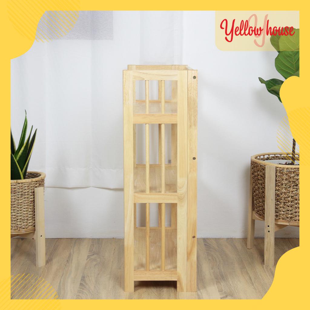 YellowHouse ชั้นไม้ยางพารา 5ชั้น รุ่น 70ซม. พับได้ (ประกอบแล้วพร้อมใช้งาน) - รูปที่ 4