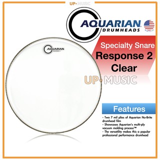 🥁หนังกลอง Response 2 Clear by Aquarian USA💯