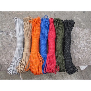 เชือกพาราคอด PARACORD สะท้อนแสง ยาว10เมตรและ31เมตร