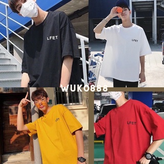 WK [M～5XL]⚡️เสื้อยืด⚡️LFET คอกลม แขนสั้น แฟชั่นและการพักผ่อน #S16