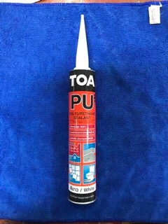 Toa PU Sealant สีขาว / เทา กาวซิลิโคนพียูซีแลนท์ ชนิดยืดหยุ่น ทาสีทับได้ (สีขาว) สำหรับอุดรอยต่อ รอยรั่ว กันน้ำได้ดี