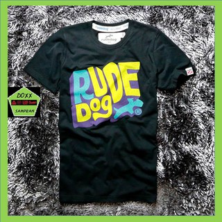 rudedog เสื้อคอกลม  ชาย หญิง  รุ่น Jellyสีดำ