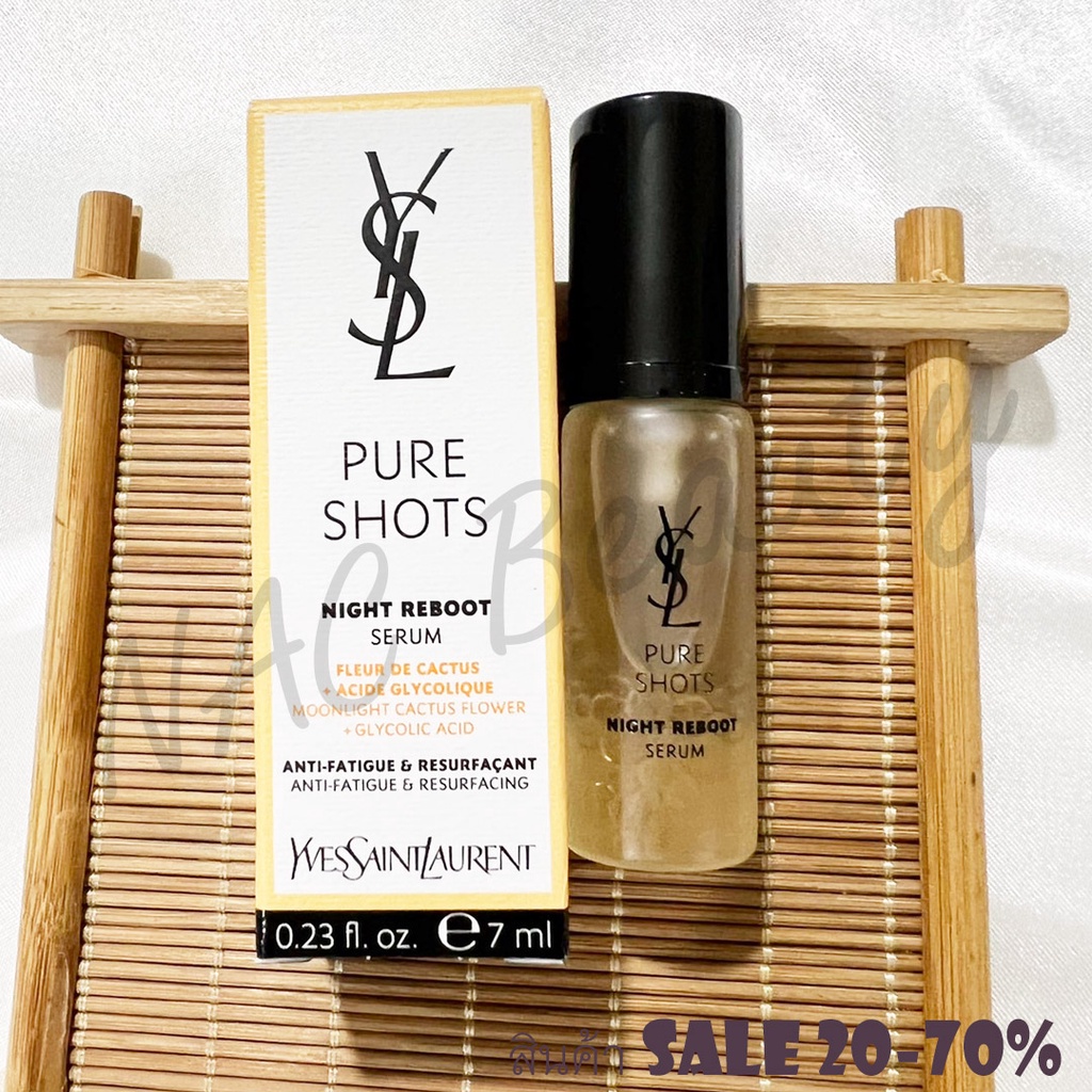 ป้ายไทย_ของแท้100%_YSL Pure Shots Night Reboot Serum 7 ml