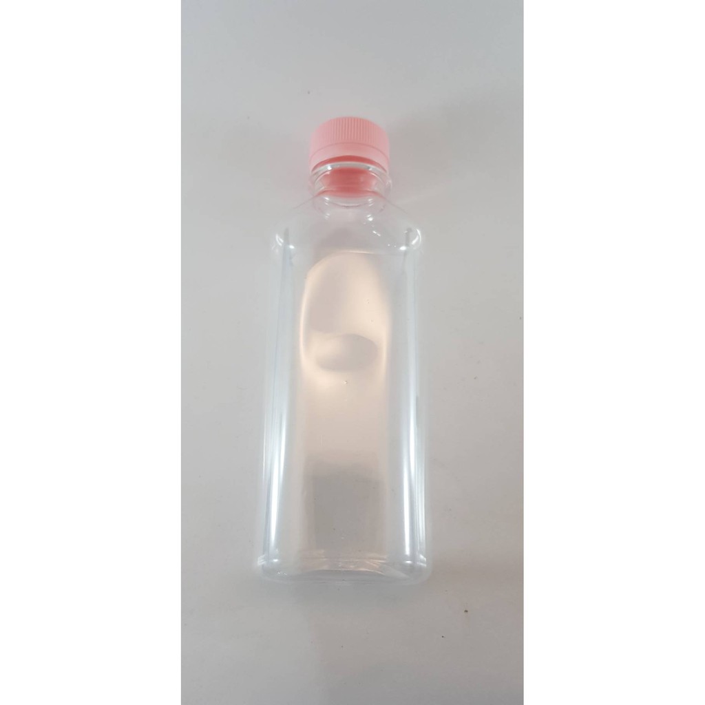 ขวดพลาสติก ขวด PET 250ml x150 ขวด ทรงขวดเหล้าแบนสูงรีเจนซี่  พร้อมฝาเลือกสีฝาได้ (โรงงานผลิตขวดโดยตร