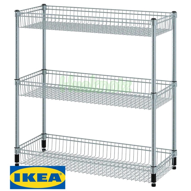 IKEA ชั้นวางของ 3 ชั้น OMAR อูมาร์ กัลวาไนซ์