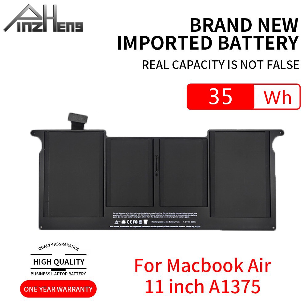 PINZHENG A1375 Laptop Battery For Apple MacBook Air 11 Inch A1370 (2010 Production) MC505 MC506/A Re