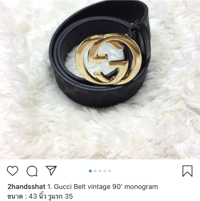 vtg gucci monogram belt 90s