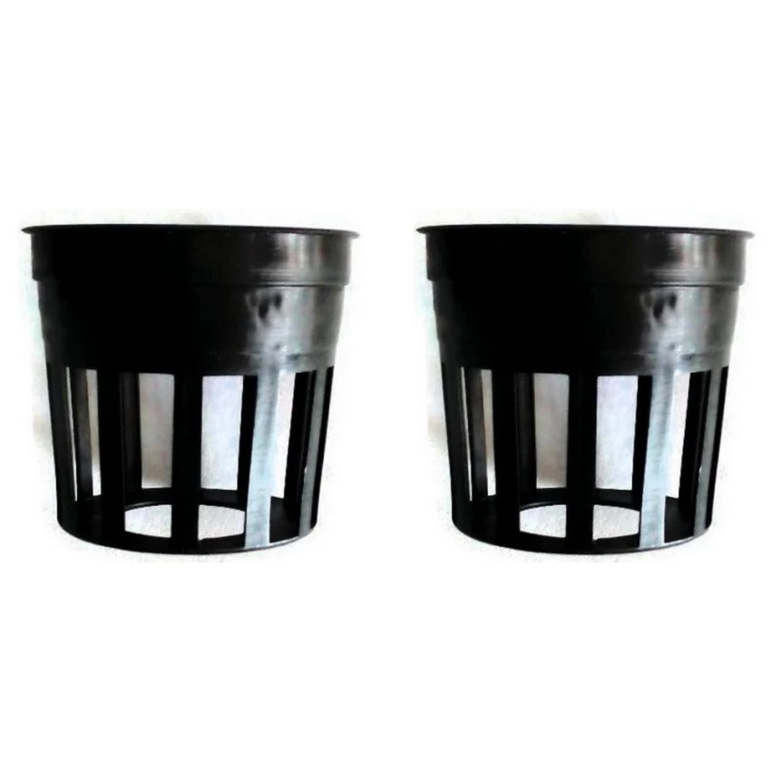 Papamami Pots Round Black Plastic กระถางพลาสติกกลมสีดำ 1 นิ้ว 2ใบ
