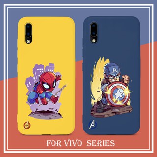 เคสโทรศัพท์ Vivo S1 Pro Y11 Y15 V19 Y12 Y17 Y19 Y30 Y55 Y50 Y55S Y55L 2019 2020 V17 V15 Pro V11i Y91 Y91i Y91C Y93 Y95 Y5S Z3i Z5i Y85 Y89 V9 YOUTH Case สไปเดอร์แมน Cute cartoon TPU Cover